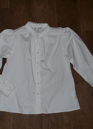 Блуза с широкими объёмными рукавами zara6 фото
