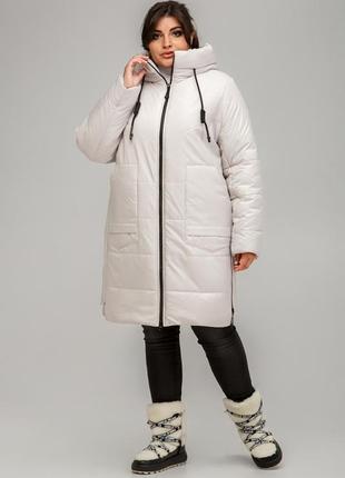 Демисезонное пальто стеганое варшава больших размеров 54-64 размеры разные цвета лед5 фото