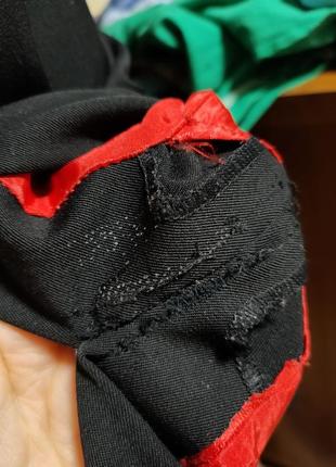 Дизайнерская чёрная миди юбка карандаш с красной подкладкой высокая посадка lisa ho8 фото