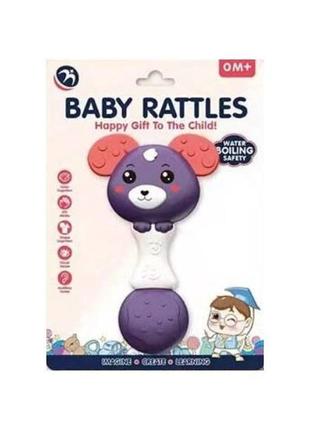 Игрушка погремушка baby rattles "мышонок" bm 8200-3