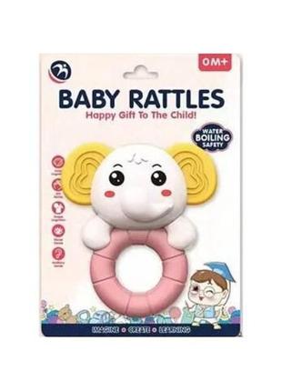 Игрушка погремушка baby rattles "слоник" bm 8200-2