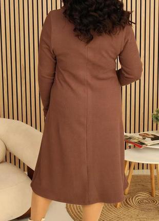 Тепла елегантна жіноча сукня великі розміри 50-563 фото