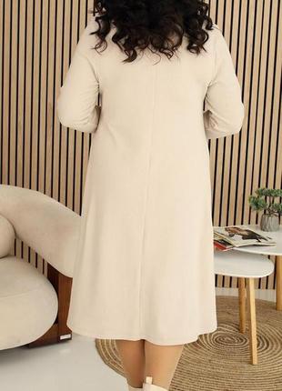 Тепла елегантна жіноча сукня великі розміри 50-566 фото