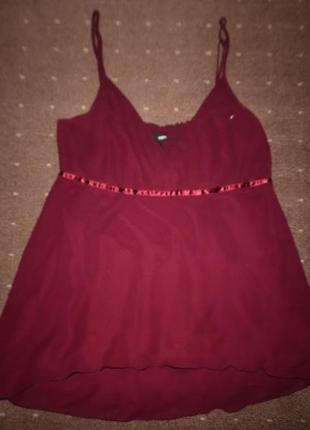 Ночнушка-топ h&amp;m размер 44-46 цвет марсала