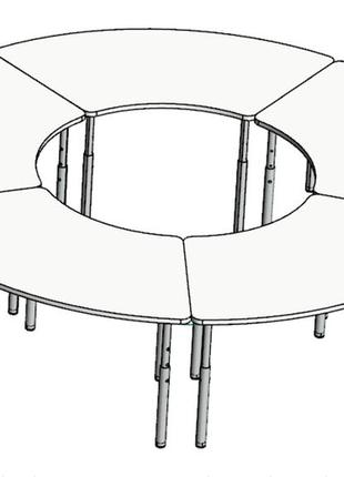 Комплект столов улыбка регулируемый 1,2,3 групы 5 шт st-11694 фото