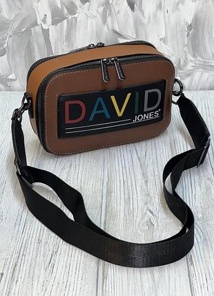 Клатч крос-боді david jones 6138-1 коричневий