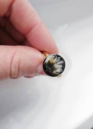 Кольцо з ромашкою натуральною🌼