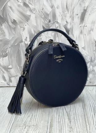 Круглий клатч крос-боді david jones 4059 синій