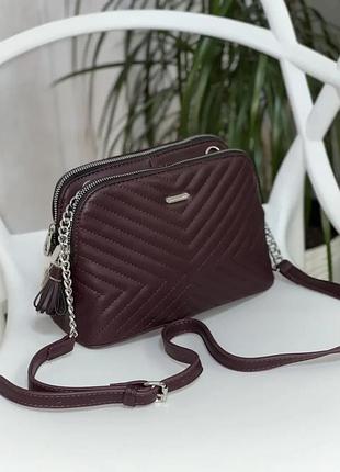 Кросс-боди david jones 6146-1 бордовый