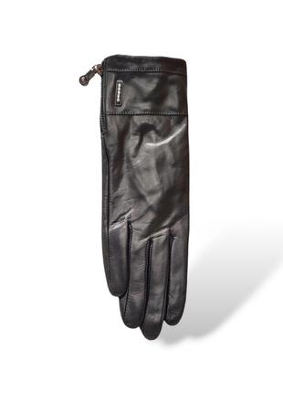 Женские кожаные перчатки с подкладкой из шелка pitas ln0588n c замками