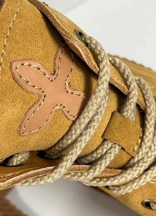 Ботинки женские замшевые рыжие брендовые в стиле smfk