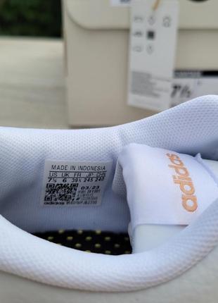 Белые базовые кеды adidas advantage кожаные сникерсы адидас оригинал4 фото