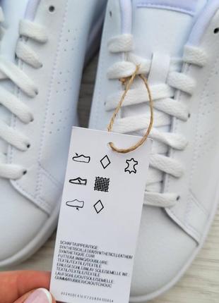 Белые базовые кеды adidas advantage кожаные сникерсы адидас оригинал7 фото