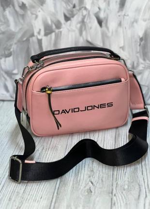 Клатч кросс-боди david jones 5085 розовый1 фото