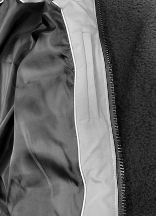 Серая мужская теплая демисезонная куртка пуховик9 фото