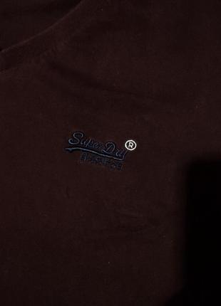 Мужская бордовая футболка / superdry / хлопковая футболка / поло / мужская одежда /3 фото