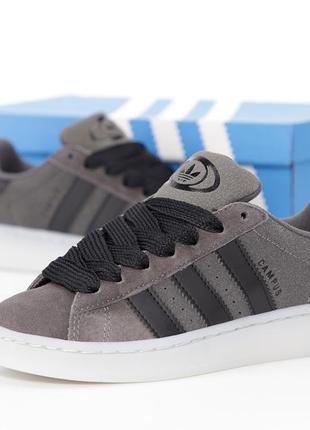 Женские кроссовки адидас серые adidas campus grey, женcкиe кроссовки адидас кампус серые