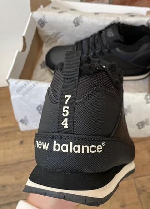 New balance 754 black 2 хутро6 фото