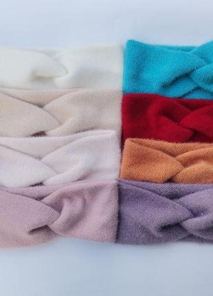 Пов’яка ангора норка чалма на голову тепла пухнастик