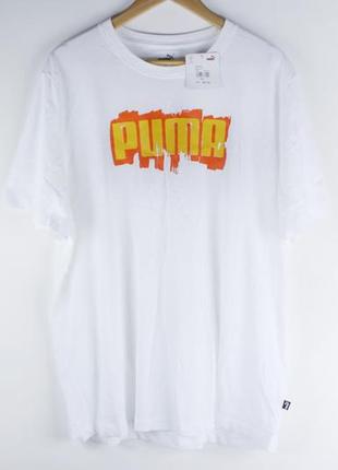 Футболка puma paint tee white