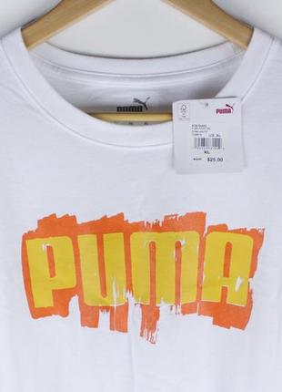 Футболка puma paint tee white3 фото