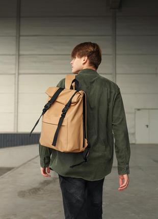 Мужской рюкзак ролл sambag rolltop milton бежевый4 фото