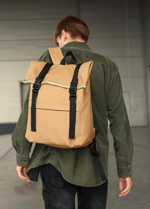 Чоловічий рюкзак ролл sambag rolltop milton бежевий6 фото