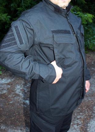 Костюм тактичний чорний, костюм штурмовий, армійський костюм,статутна форма поліції, поліцейська форма2 фото