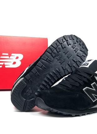 New balance 574 кроссовки женские замшевые зимние с мехом топ качество зима ботинки сапоги низкие теплые3 фото