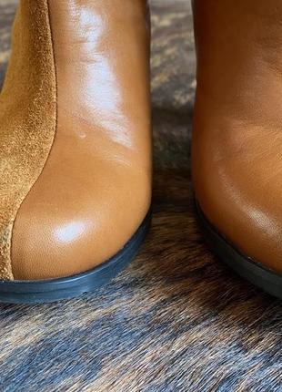 Женские зимние кожаные ботинки на каблуке размер 39 полномерные4 фото