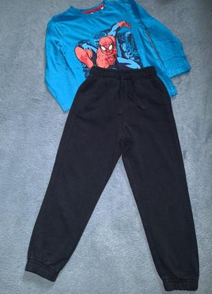Спортивні штани темно-сині з начосом1 фото