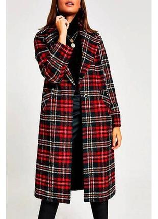 Макси пальто в клетку river island