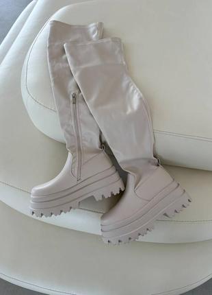 Крутые ботфорты на высокой подошве