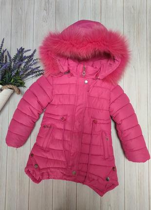 Зимова куртка, зимове пальто, пуховик на дівчинку 4-6 років.