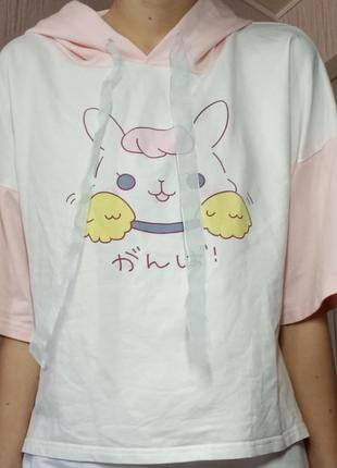 Милая аниме альт футболка с капюшоном7 фото
