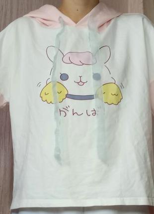 Милая аниме альт футболка с капюшоном1 фото