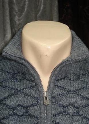 Серый свитер с синими ромбами. mlxl1 фото