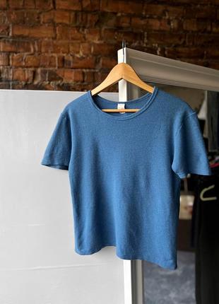 Hocosa by switzerland women’s blue organic wool t-shirt високоякісна, шерстяна футболка