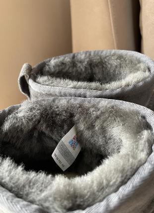 Уги з натуральної замші, ugg mini grey4 фото