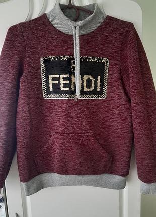 Худи на девочку теплый батник на девочку, свитшот