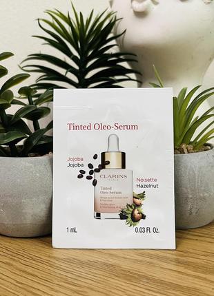 Оригінал пробник відтінкова сироватка для обличчя clarins tinted oleo-serum healthy-glow and nourishing skin tint