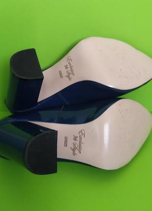 Синие туфли лодочки на устойчивом каблуке tuto , 369 фото