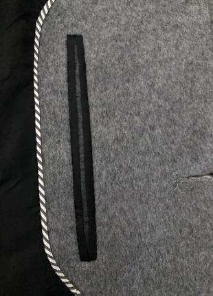 Элегантное стильное двубортное (шерсть, ангора) серое пальто от zara, размер xs (s)6 фото