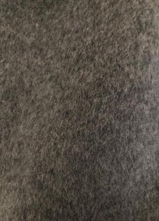 Элегантное стильное двубортное (шерсть, ангора) серое пальто от zara, размер xs (s)7 фото