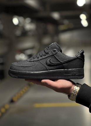 Чоловічі кросівки stussy x nike air forse 1 low black