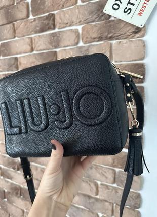 Liu jo сумочка сумка черная cross body bag logo camera case