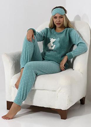 Пижама женская флис махра турецкого производителя fawn3 фото