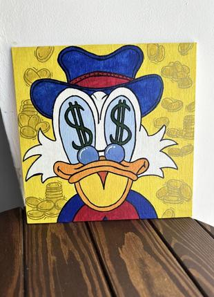 Интерьерная картина скрудж мак дак donald duck the money duck