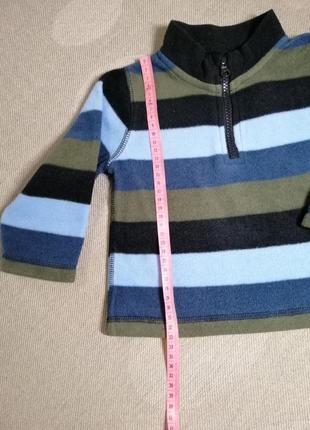 Детская кофта кофточка,свитер, теплая флисовая для  мальчика 74см.детская одежда для малышей теплая флиска 9-18 месяцев2 фото