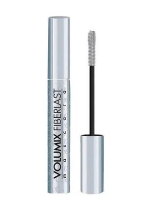 Тушь для ресниц eveline cosmetics volumix fiberlast curl up mascara удлинительная, черная, 9 мл